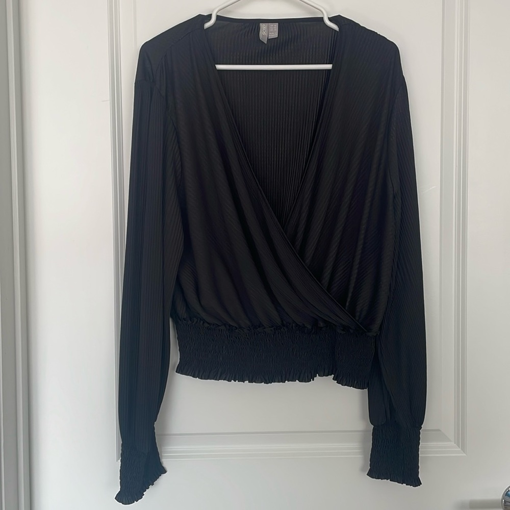 Ribbed Wrap Top